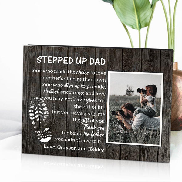 Personalised Photo Frame - Step Dad Gift - Fathers Day Present - Daddy Gift  Dad