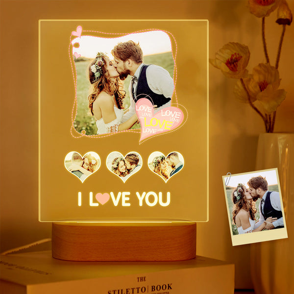 Enchanting Love Personalized 3D Moon Heart Lamp With Stand: Gift/Send Home  and Living Gifts Online JVS1262808 |IGP.com